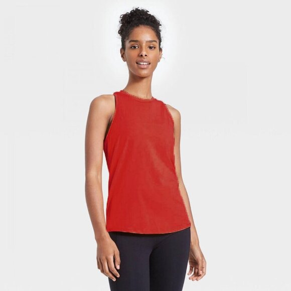 2/$30 All in Motion Essential Tank Racerback Top Red Large #8903 - Picture 1 of 6